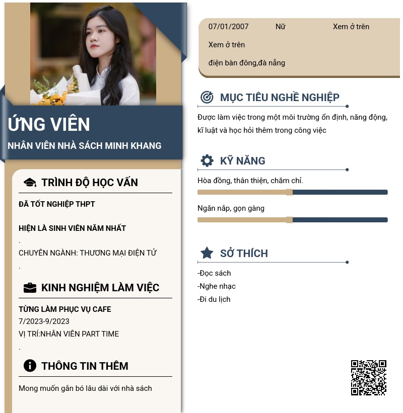 CV ứng viên