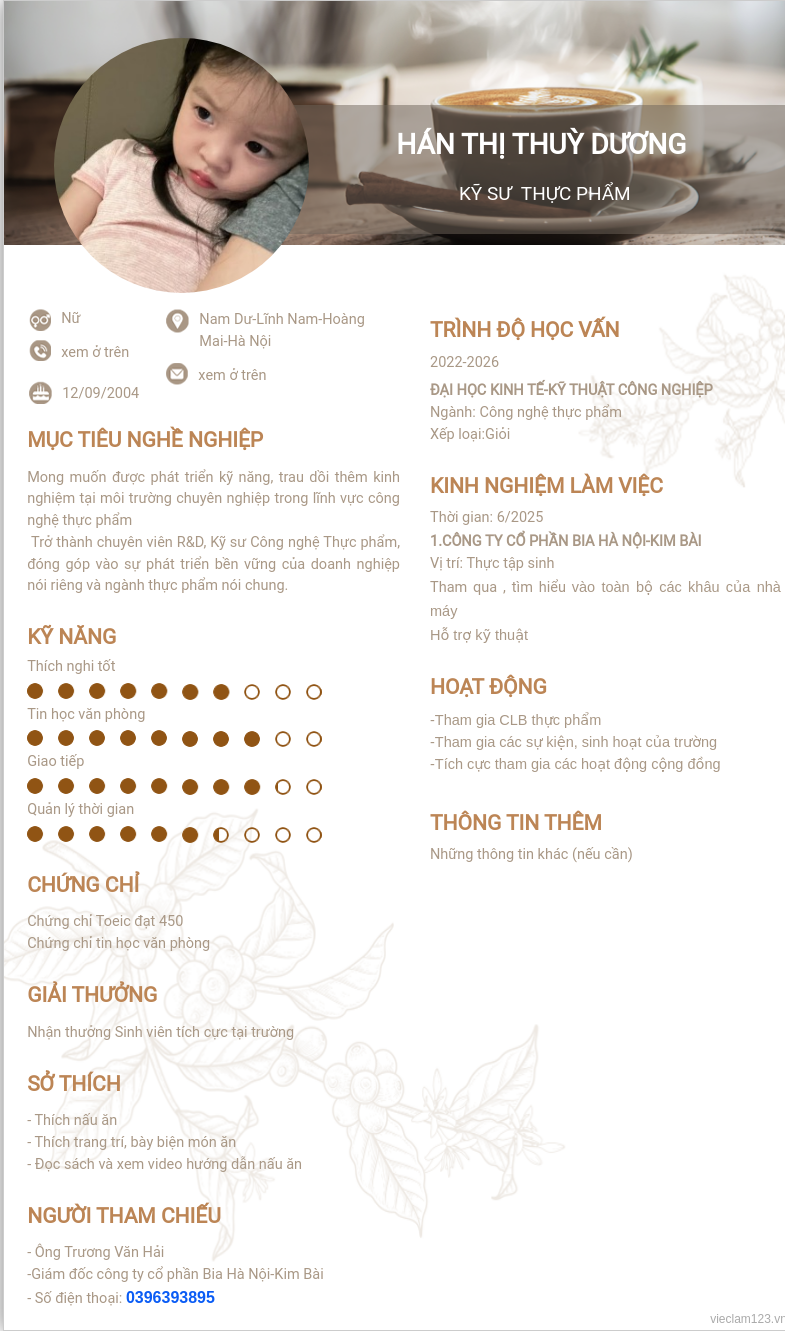 CV ứng viên