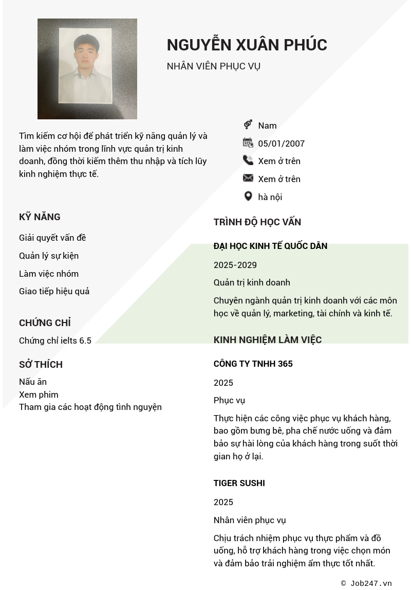 CV ứng viên