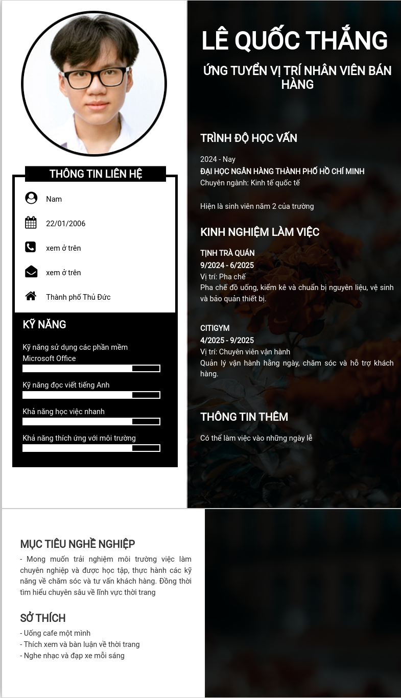 CV ứng viên