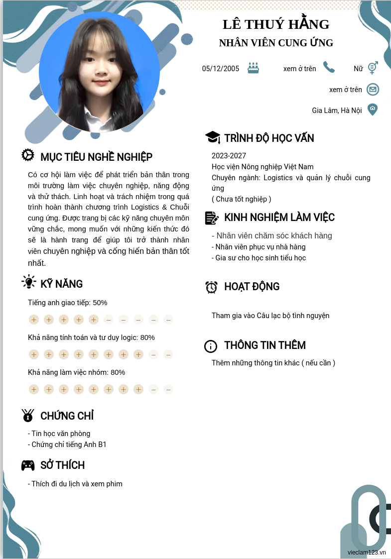 CV ứng viên