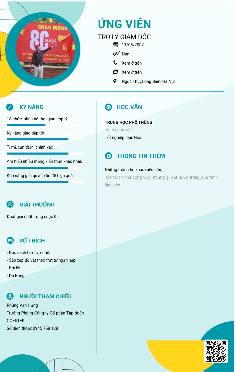 CV ứng viên
