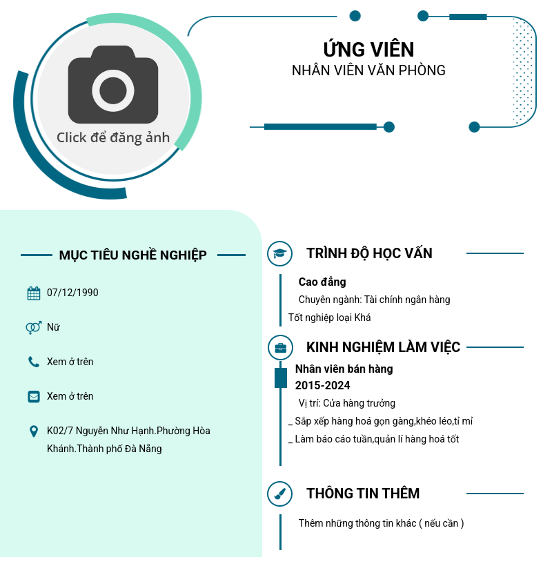 CV ứng viên