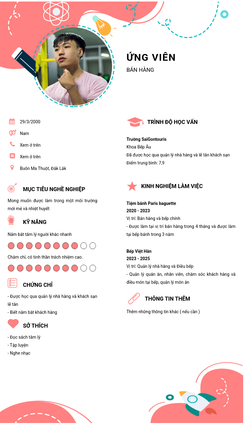 CV ứng viên