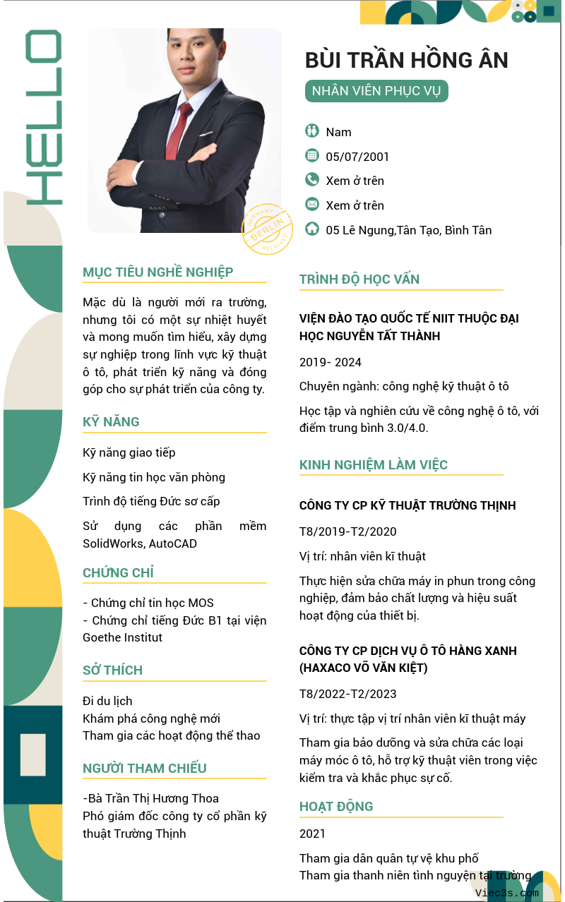CV ứng viên