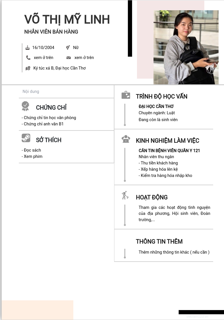 CV ứng viên