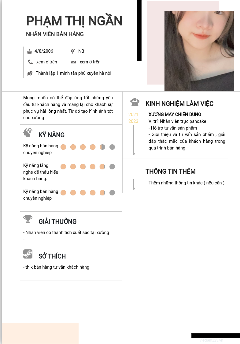 CV ứng viên