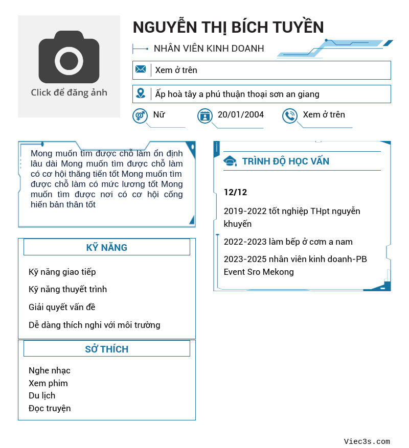 CV ứng viên