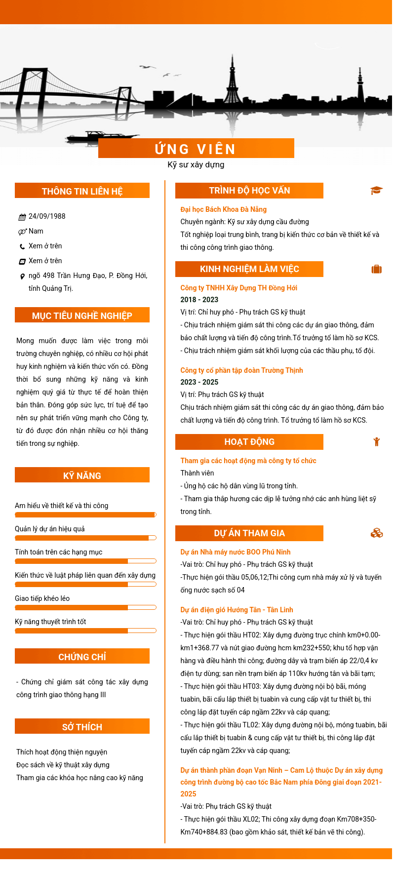 CV ứng viên