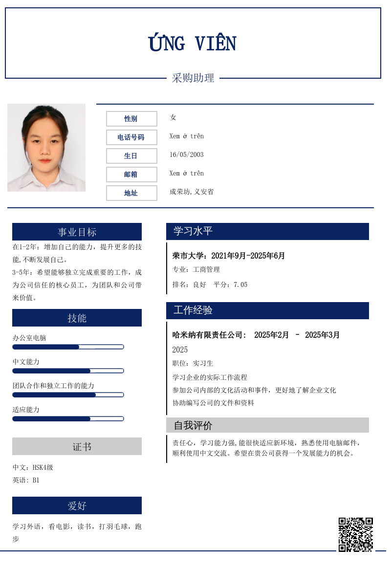 CV ứng viên