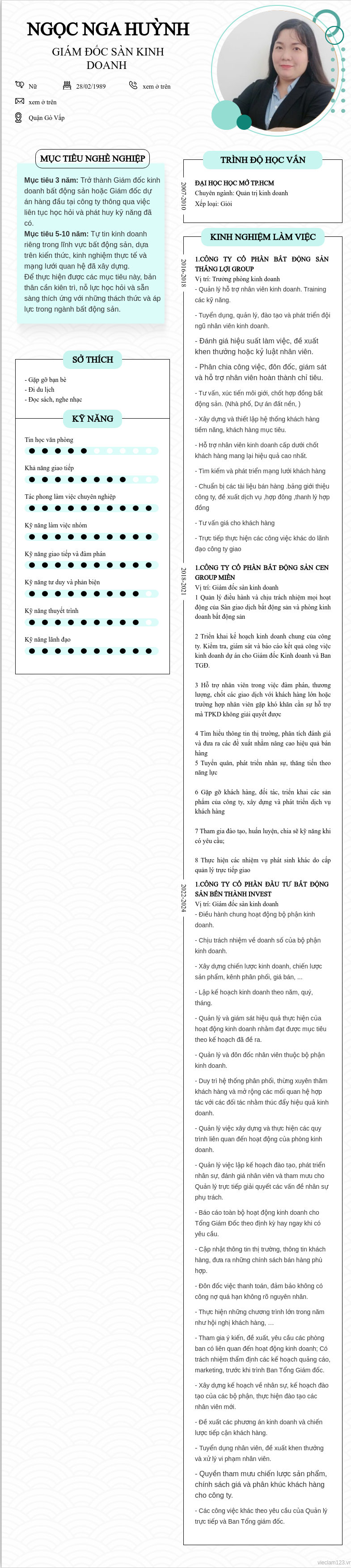CV ứng viên
