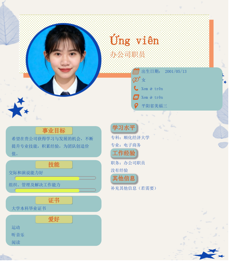 CV ứng viên