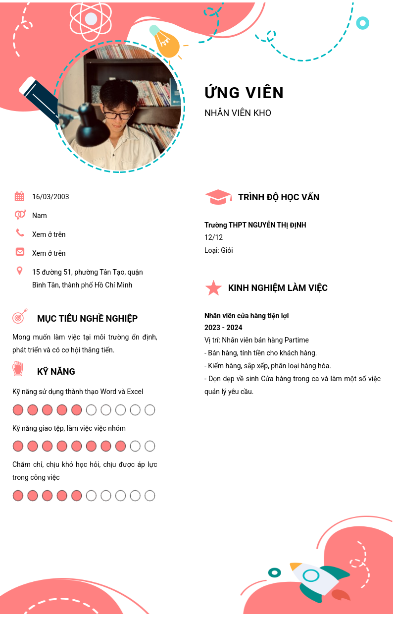 CV ứng viên