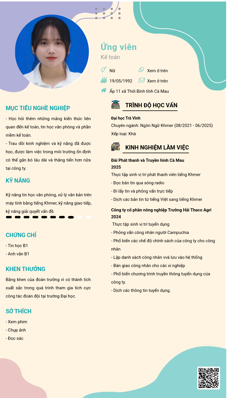 CV ứng viên