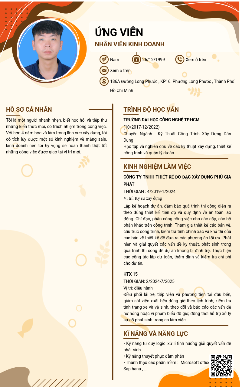 CV ứng viên