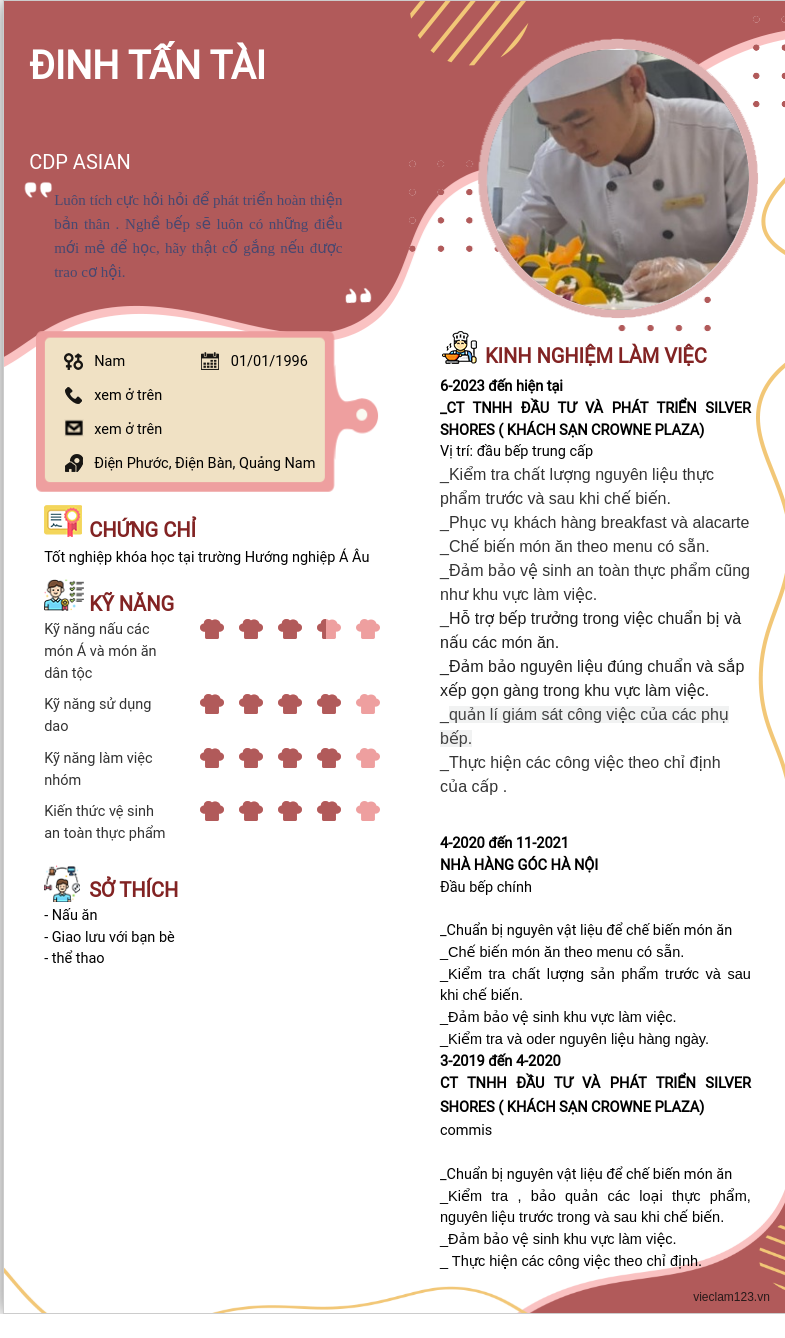 CV ứng viên