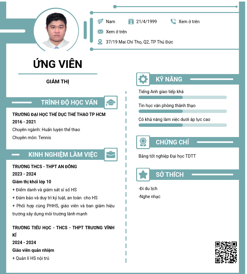 CV ứng viên