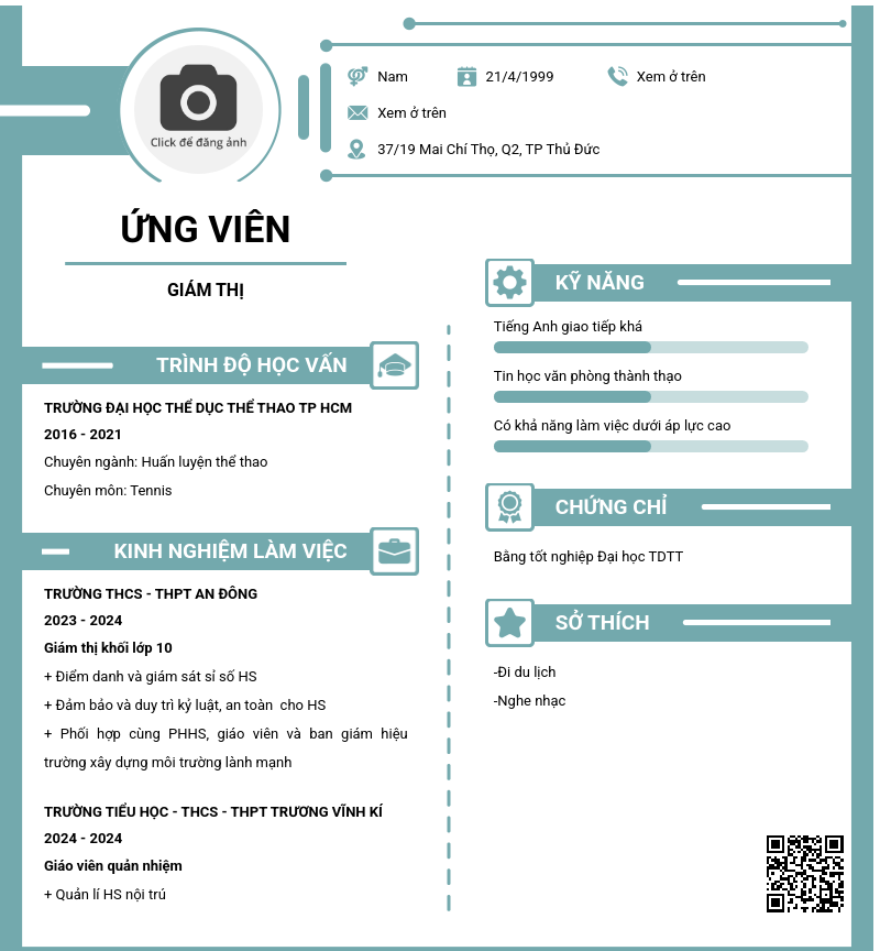 CV ứng viên