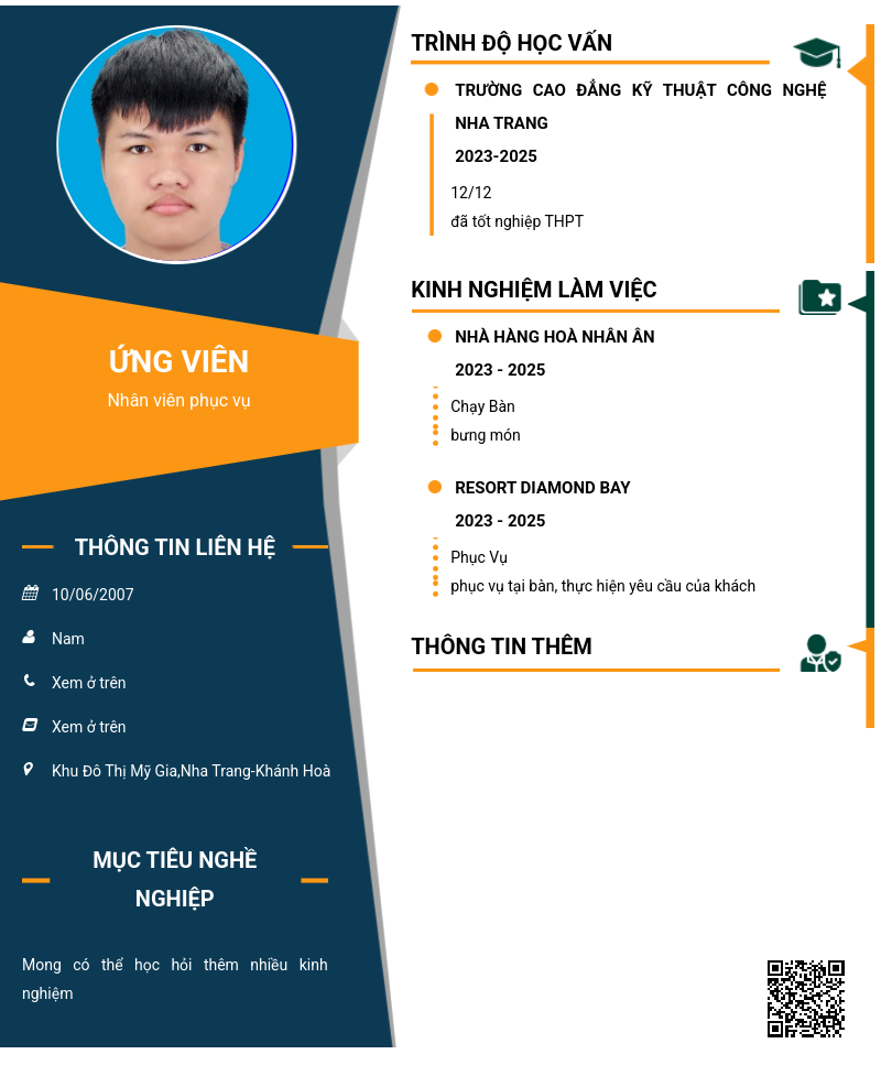 CV ứng viên
