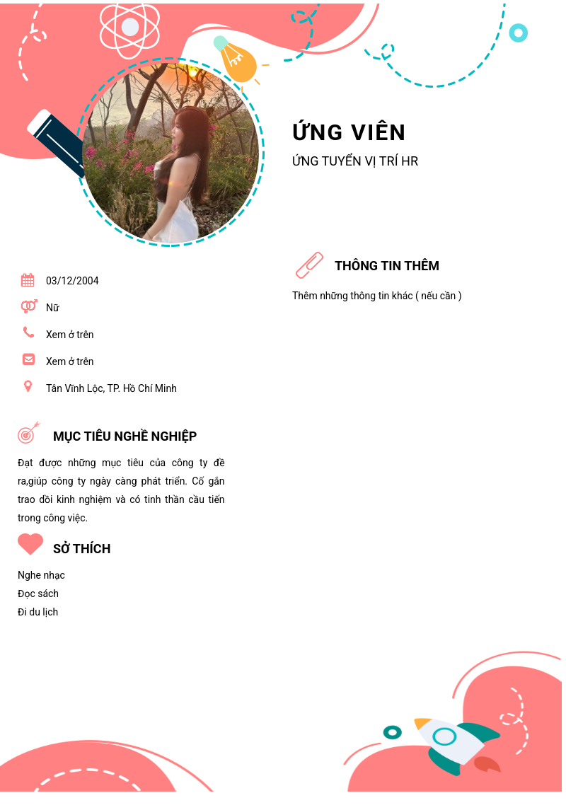 CV ứng viên