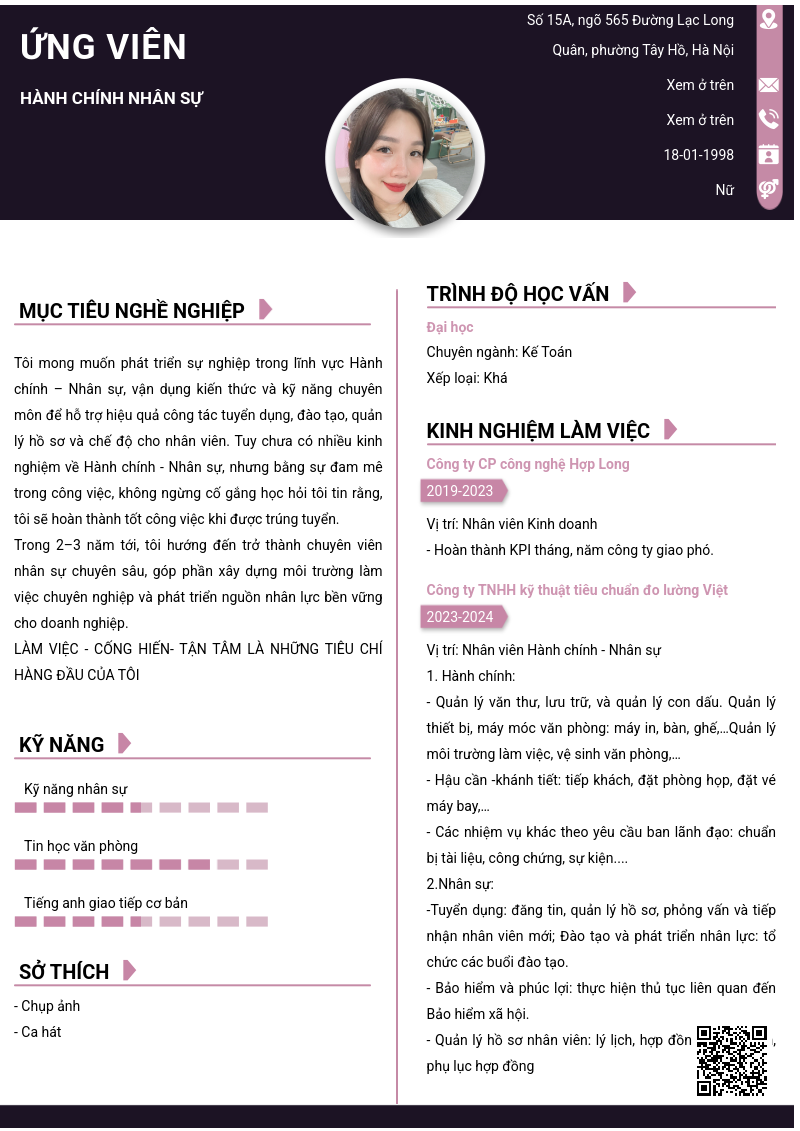 CV ứng viên