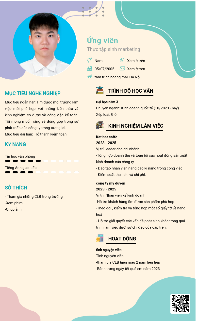CV ứng viên
