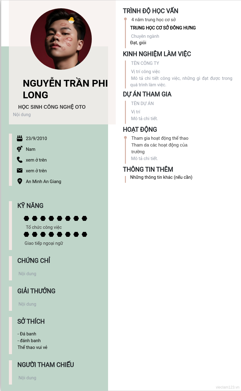 CV ứng viên
