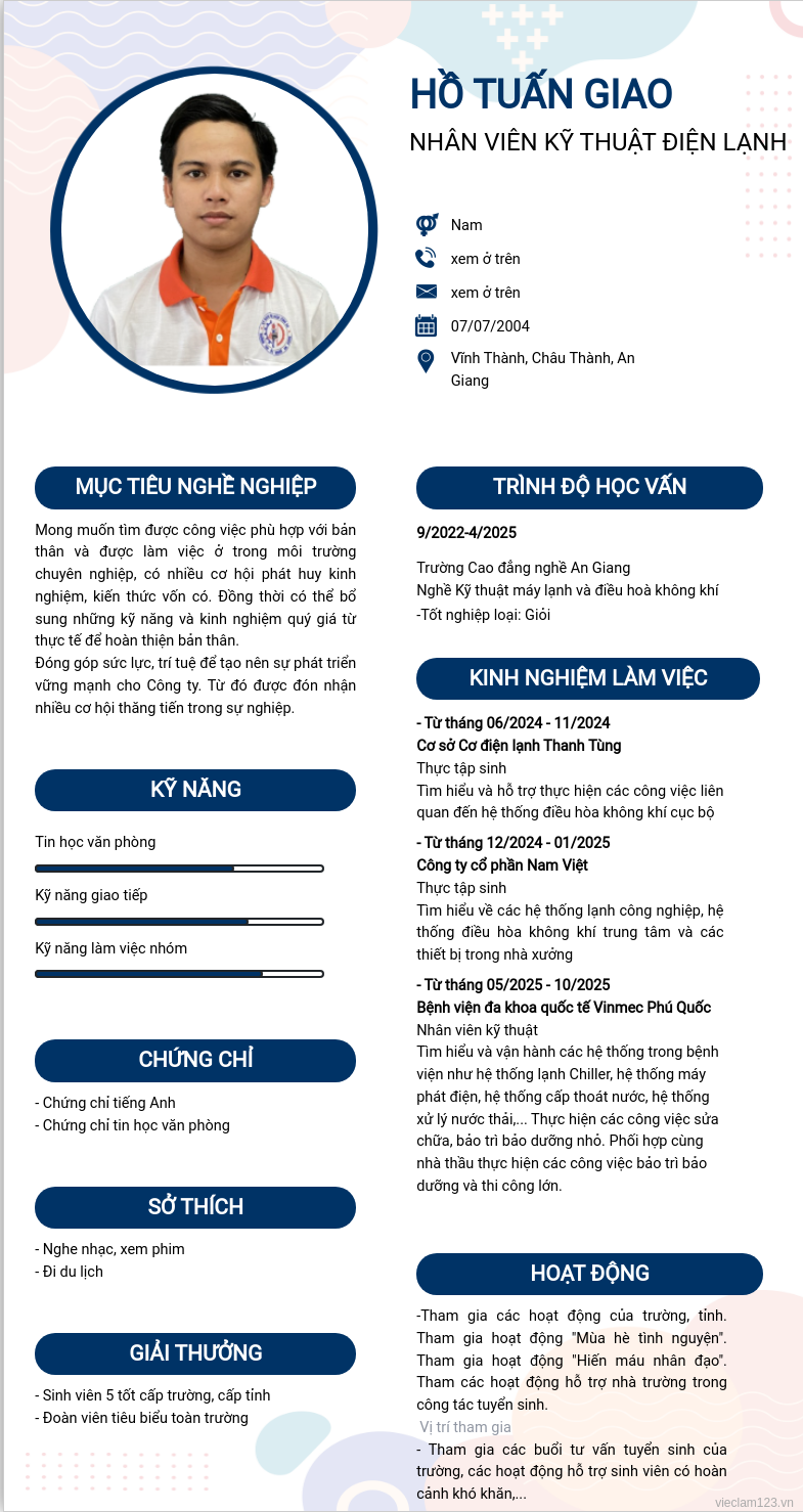 CV ứng viên