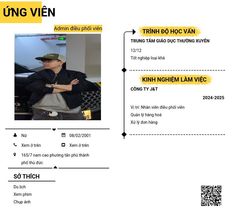 CV ứng viên