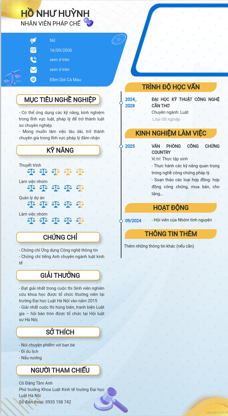 CV ứng viên