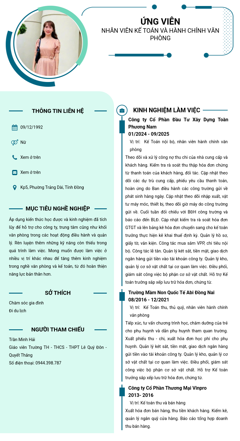 CV ứng viên