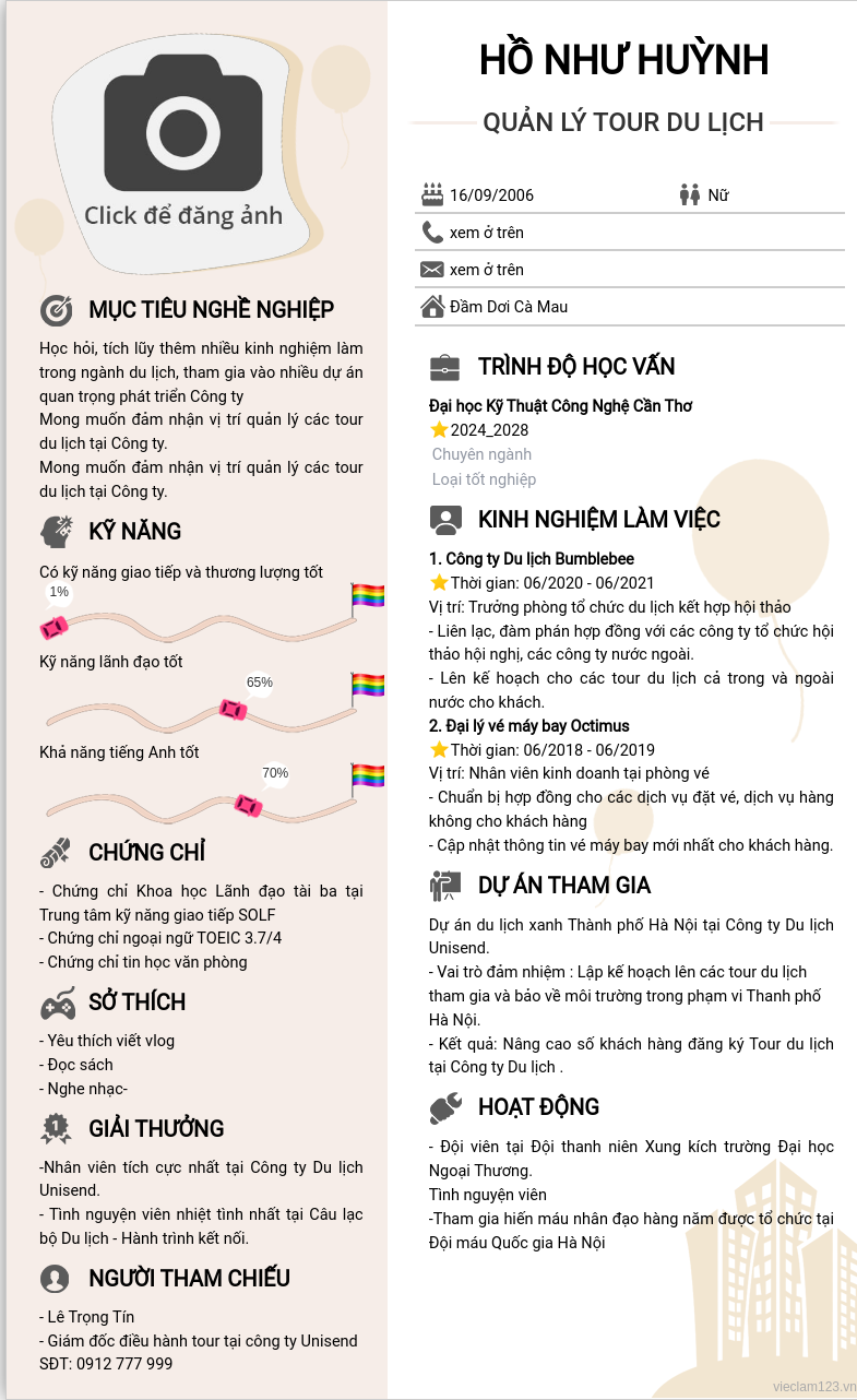 CV ứng viên