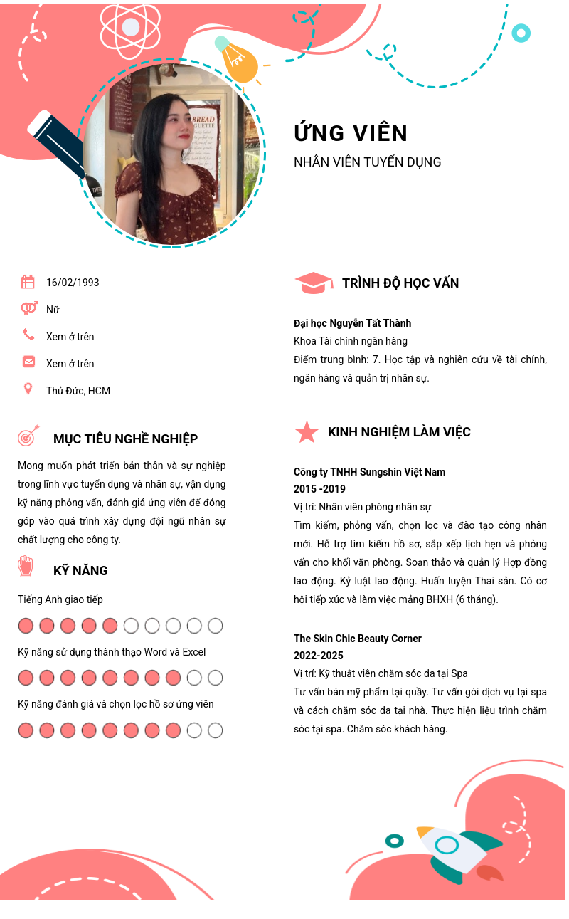 CV ứng viên