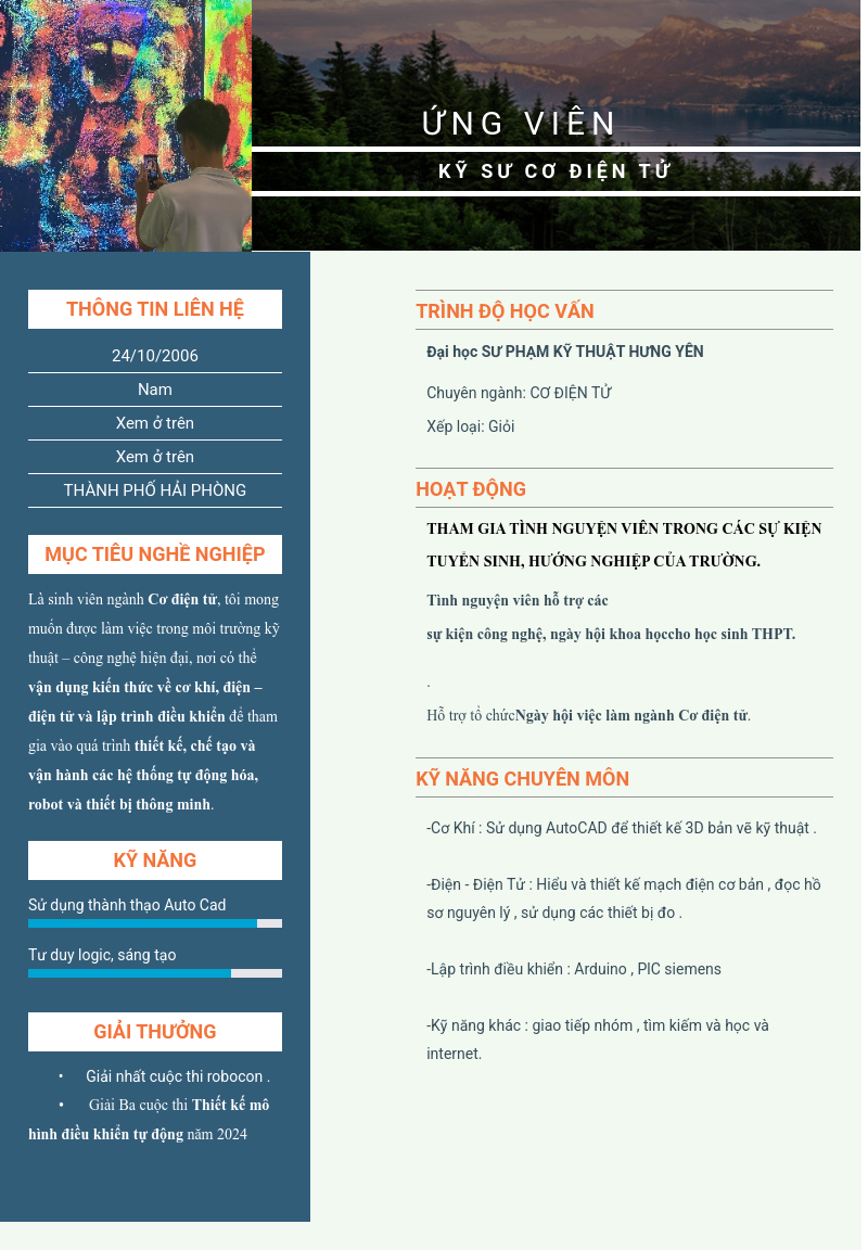CV ứng viên
