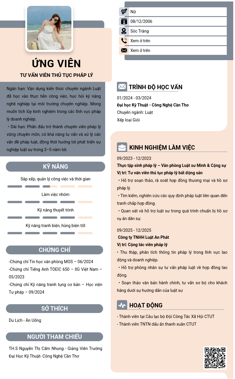 CV ứng viên