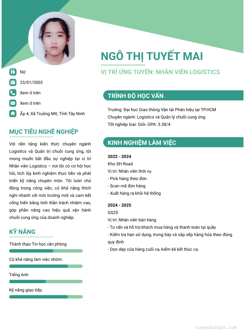 CV ứng viên