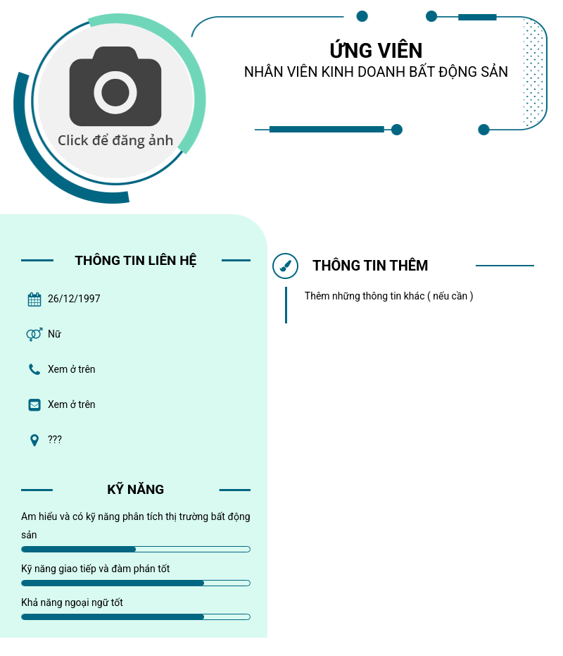 CV ứng viên