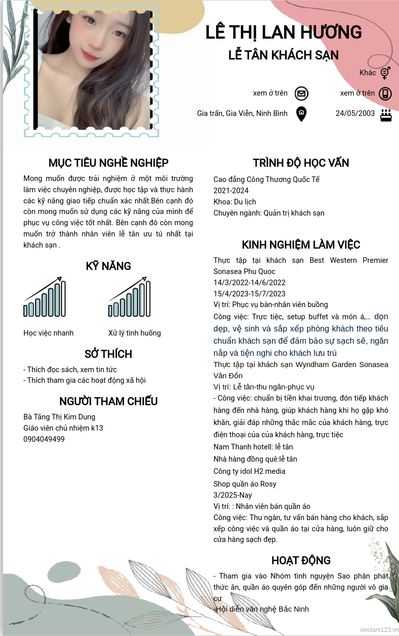 CV ứng viên