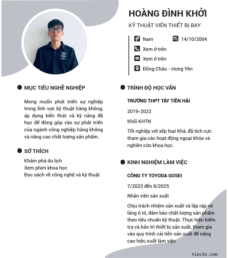 CV ứng viên