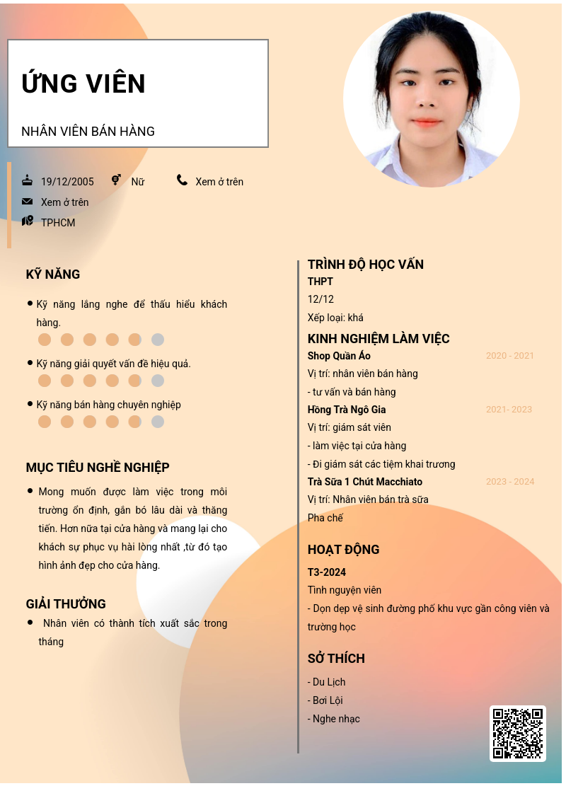 CV ứng viên