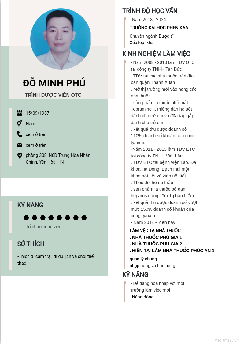 CV ứng viên