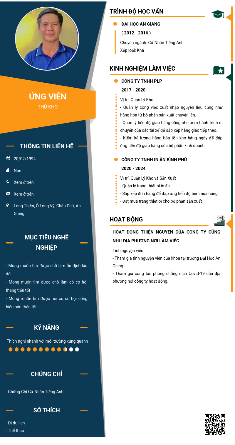 CV ứng viên