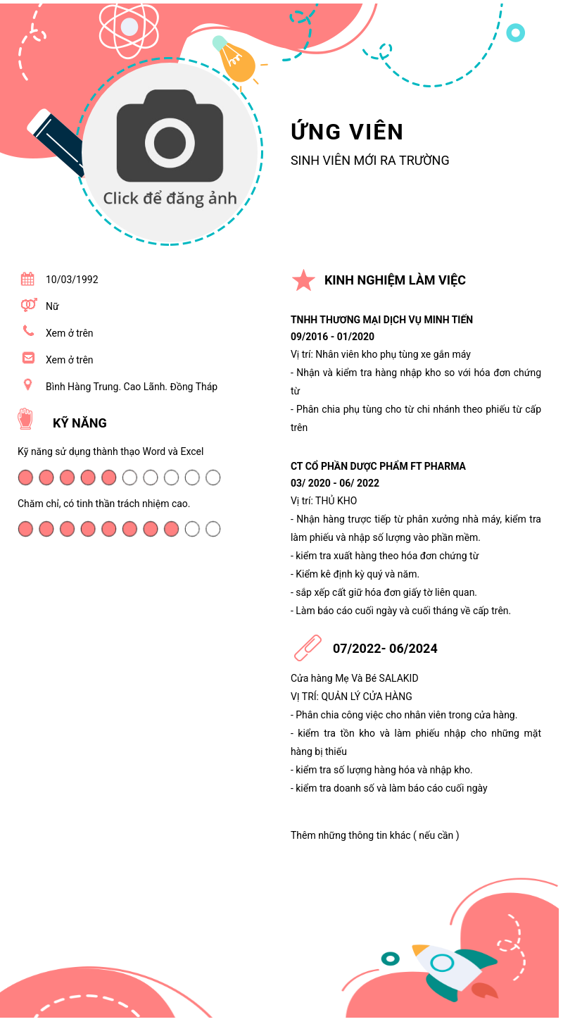 CV ứng viên