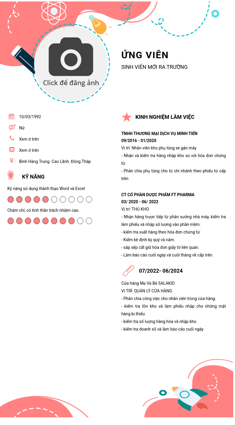 CV ứng viên