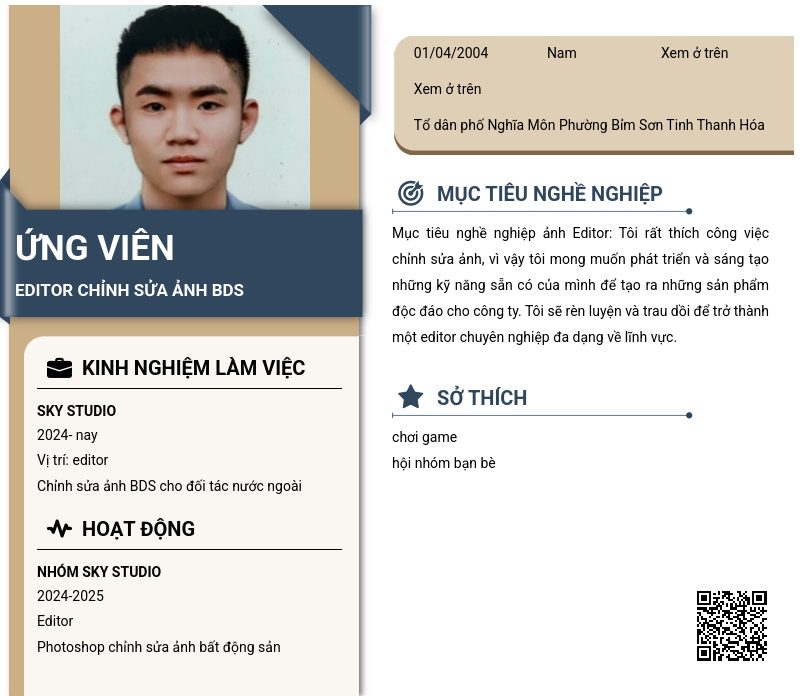 CV ứng viên