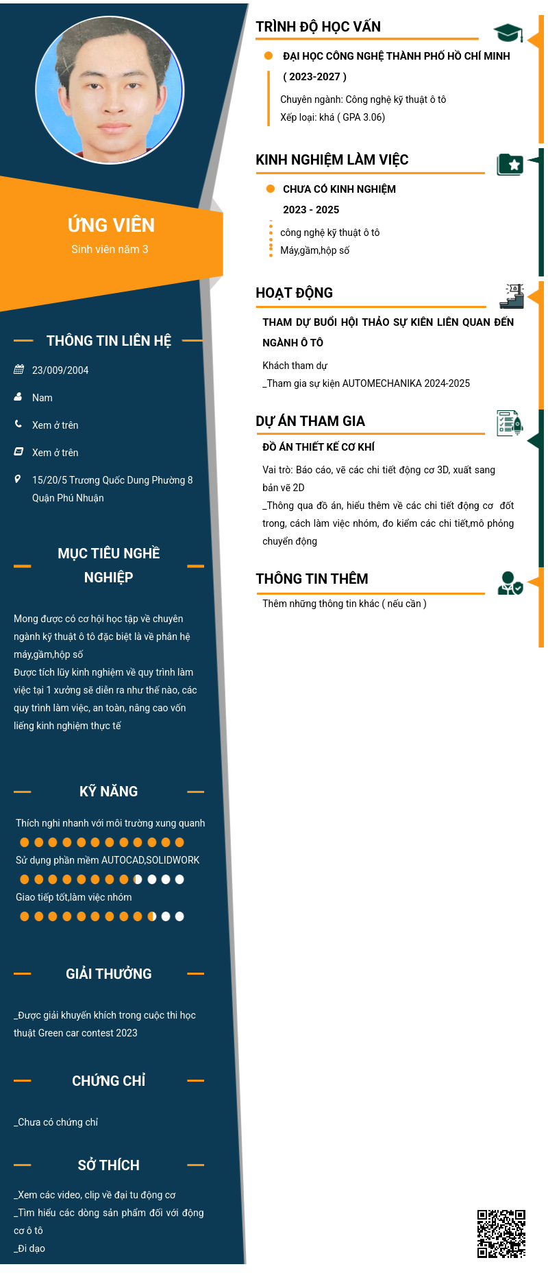 CV ứng viên