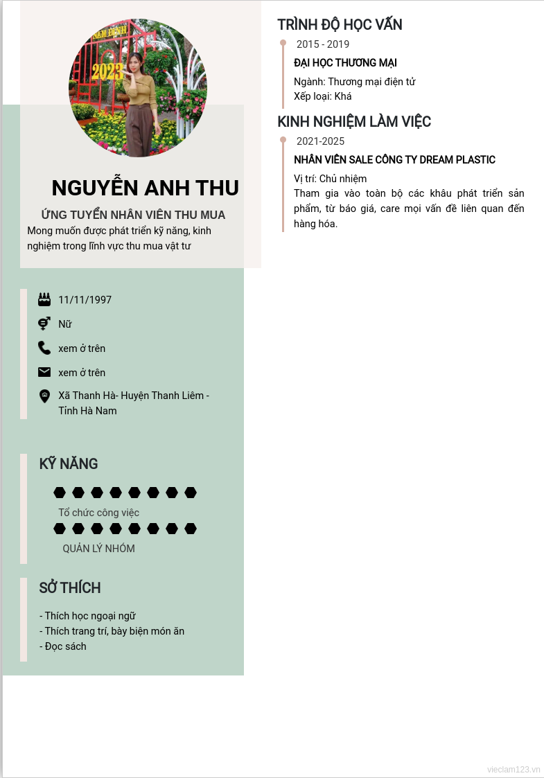 CV ứng viên