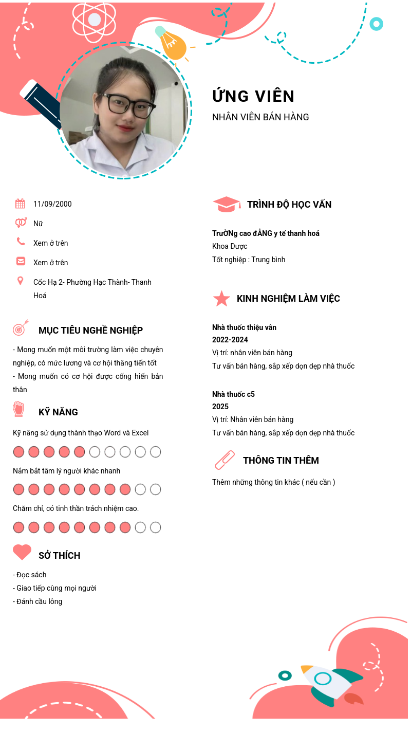 CV ứng viên
