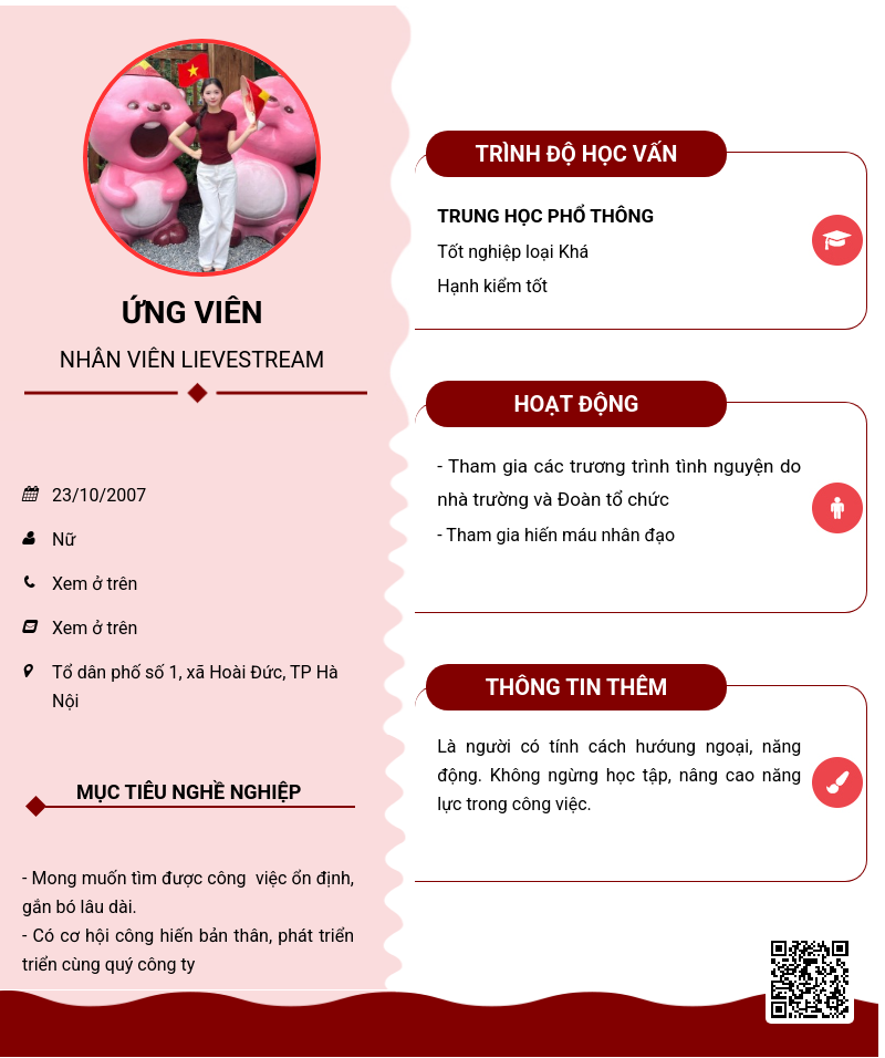 CV ứng viên