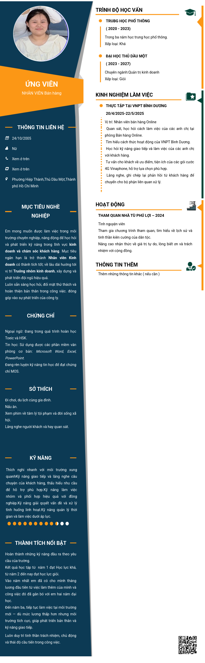 CV ứng viên